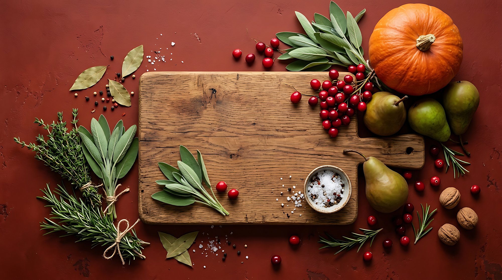 Composizione ingredienti per un menu stagionale